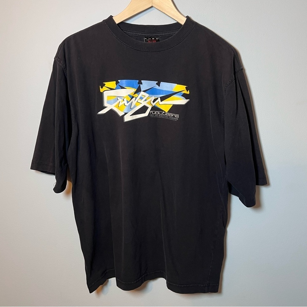 Vintage FUBU T-Shirt BOYS XL (20) Youth Black Short Sleeve Tee - Y2K Hip Hop